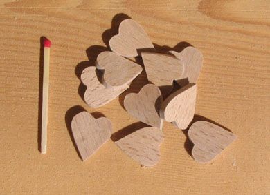 10 corazones en miniatura para pegar y decorar madera maciza adorno scrapbooking artesanal