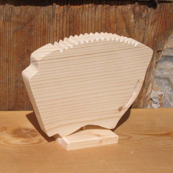 acorde&oacute;n montado sobre una base con tema musical hecho a mano de madera maciza