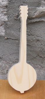 Banjo de madera maciza ht15cm decoración musical artesanal, regalo músico, música