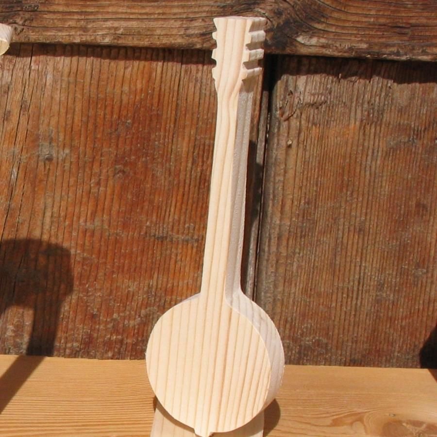 Banjo de madera maciza ht15cm decoración musical artesanal, regalo músico, música