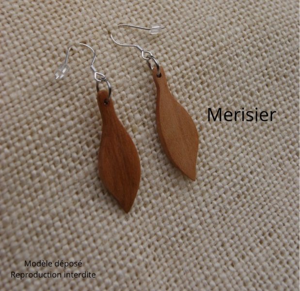 joyas pendientes madera artesanal fresno