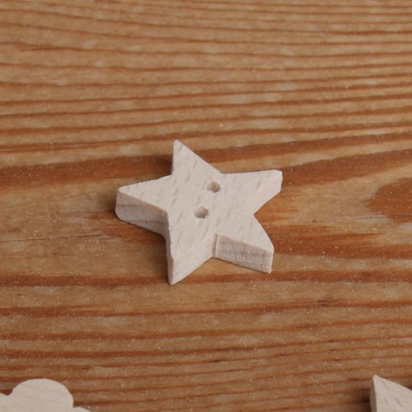 Bot&oacute;n de estrella de 5 puntas para decorar y coser