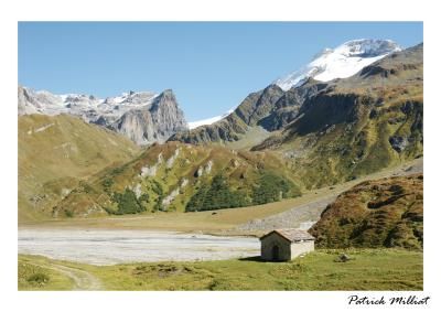 Postal Lago de Gliere, Champagny en vanoise en verano