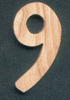 Número de madera 9 5 cm para pintar