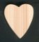 Corazón de madera 5 x 5,5 cm San Valentín