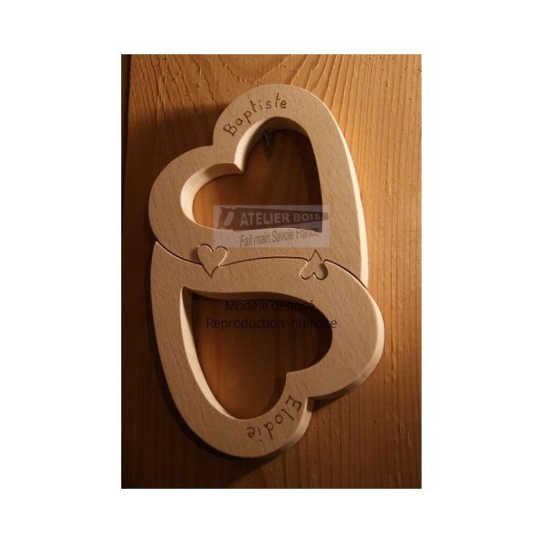 rompecabezas de corazones, decoraci&oacute;n de boda de madera, d&iacute;a de san valent&iacute;n, hecho a mano