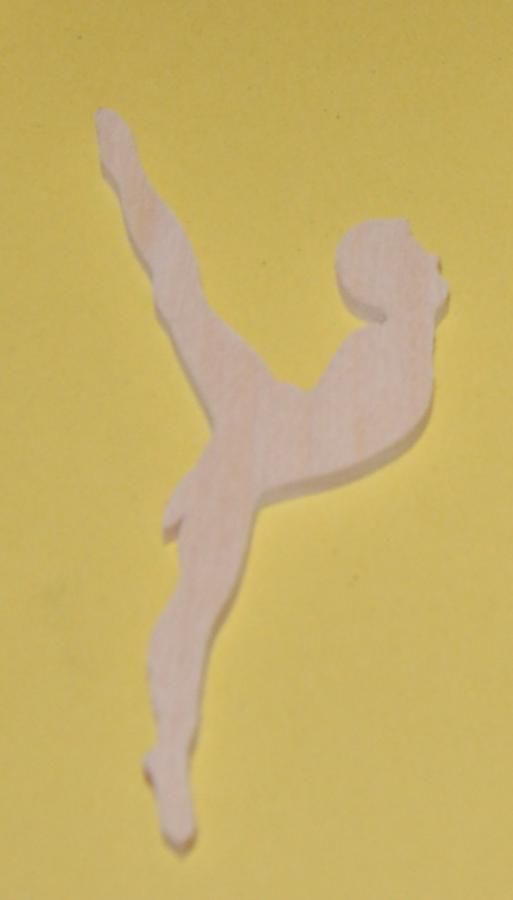 Figurilla bailarina 3mm madera maciza adorno hecho a mano scrapbooking danza