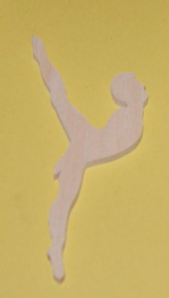 Figurilla bailarina 3mm madera maciza adorno hecho a mano scrapbooking danza