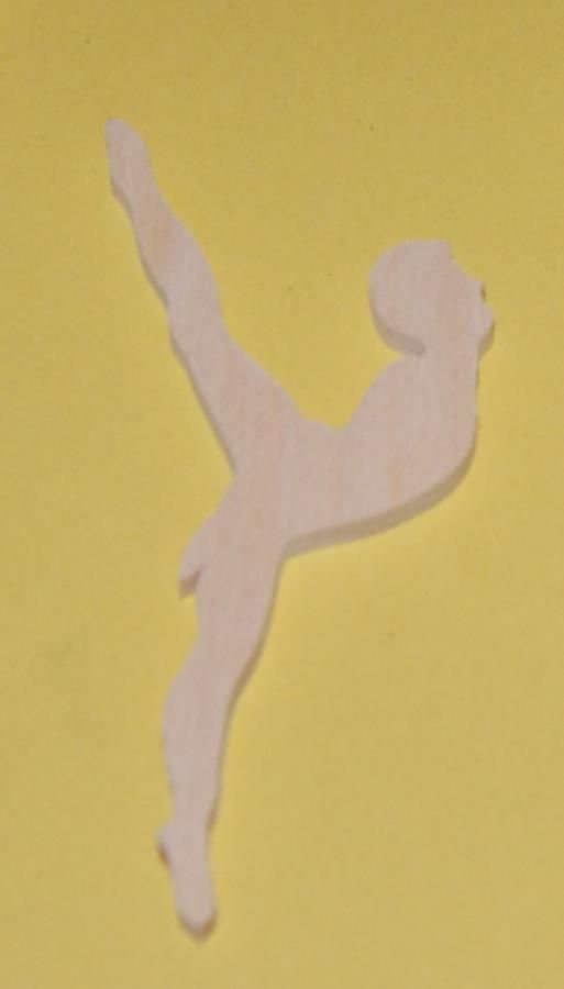 Figurilla bailarina 3mm madera maciza adorno hecho a mano scrapbooking danza