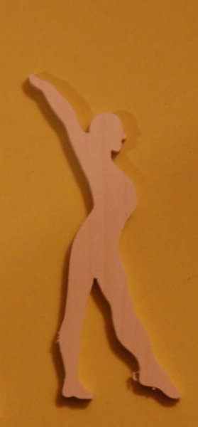 Figurilla bailarina 3mm madera maciza adorno hecho a mano scrapbooking danza