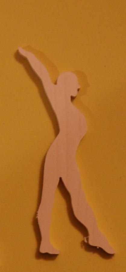 Figurilla bailarina 3mm madera maciza adorno hecho a mano scrapbooking danza