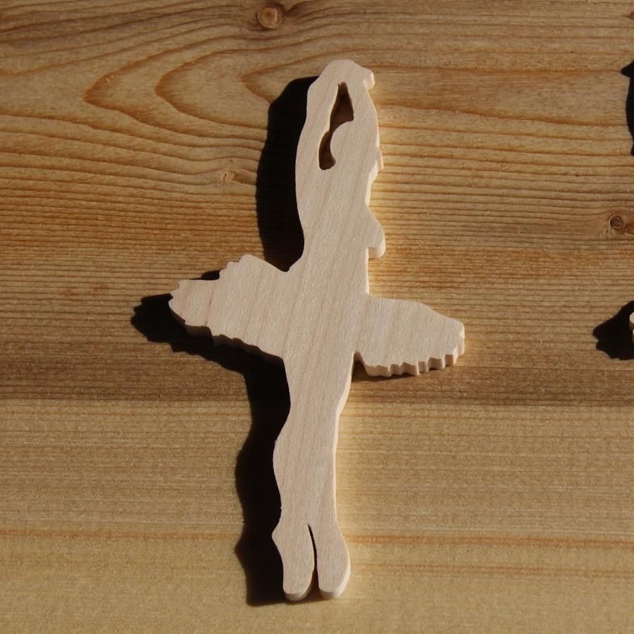 Figurilla bailarina 3mm madera maciza adorno hecho a mano scrapbooking danza