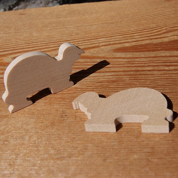 Figurines miniatures de tortues en bois pour scrapbooking.