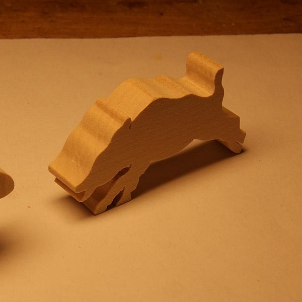 Figurita de madera de jabal&iacute; naturaleza, caza, bosque