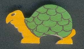 Figura de tortuga de madera maciza, hecha a mano