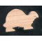 Figura de tortuga de madera maciza, hecha a mano
