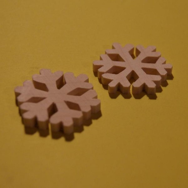 Copo de nieve de 6 ramas, decoraci&oacute;n navide&ntilde;a, para decorar, madera maciza, arce