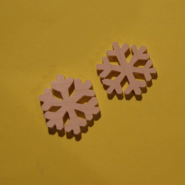 Copo de nieve de 6 ramas, decoraci&oacute;n navide&ntilde;a, para decorar, madera maciza, arce