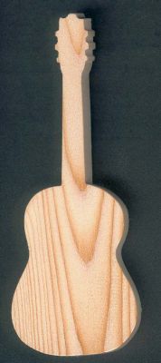 Guitarra de madera 15cm decoración música