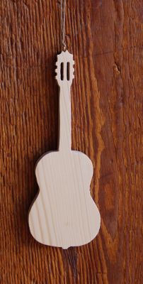 Guitarra de madera ht20cm tema musical decoración interior, regalo guitarrista