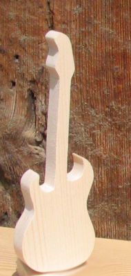 Guitarra eléctrica de madera ht 20cm decoración musical, regalo músico, hecho a mano