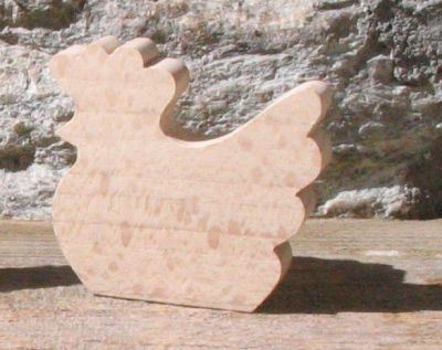 Tarjeta de mesa para gallina con tema de animal de granja hecha a mano