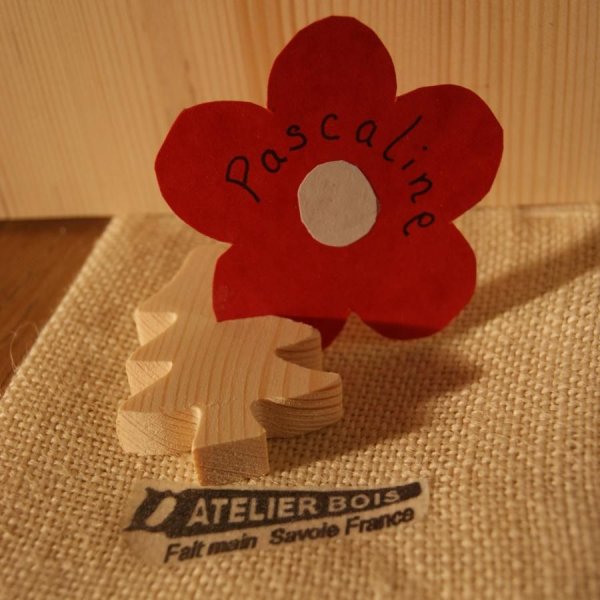 &Aacute;rbol de Navidad tarjeta de lugar en madera maciza de abeto, reutilizable, para decorar, por 10, etiqueta de nombre para la mesa de Navidad, tema de la naturaleza, monta&ntilde;a, &aacute;rbol hecho a mano