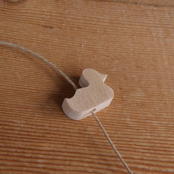 pato de madera de cuentas V haciendo m&oacute;vil y suspensi&oacute;n