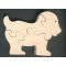 Puzzle de madera perro 5 piezas en madera de haya, aniamux doméstico