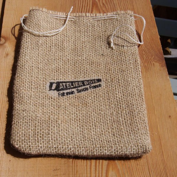 Bolsa de 10 corazones de madera maciza de diferentes especies, versi&oacute;n inglesa, hechos a mano y pirograbados