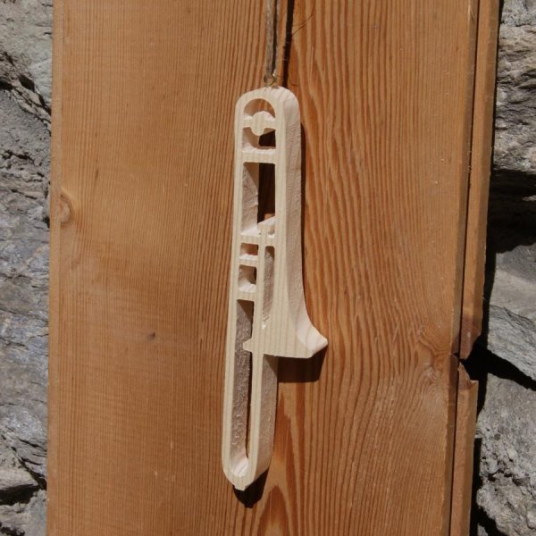 Tromb&oacute;n de 15 cm hecho a mano decoraci&oacute;n musical