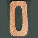 Número 0 de madera ht 8cm marcado