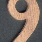 Número 9 ht 8cm en madera para pintar y pegar