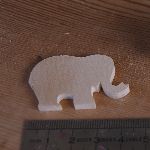 elefante miniatura figurita 3mm adorno para pintar y pegar madera maciza hecho a mano