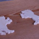 figurita de león grosor 3mm para decorar y pegar miniaturas ocio creativo adorno scrapbooking hecho a mano madera maciza