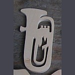 3mm tuba figurita tema de la m&uacute;sica decoraci&oacute;n de la boda