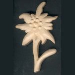 Edelweiss tallada a mano naturaleza encerada