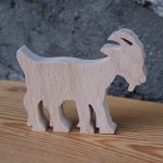 marca cabra boda tema granja de madera maciza de haya hecho a mano