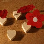 Tarjeta de sitio de corazón de abeto macizo, reutilizable, para decorar, por 10, etiqueta de nombre de boda