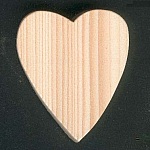 Coraz&oacute;n de madera 5 x 5,5 cm San Valent&iacute;n