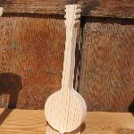 Banjo de madera maciza ht15cm decoración musical artesanal, regalo músico, música