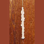 Oboe de madera 15cm, decoraci&oacute;n musical