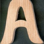 Letra A de madera para pintar y pegar