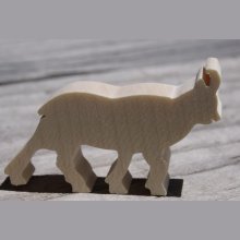 Figura de gamuza en miniatura de madera para decorar el tema de la montaña