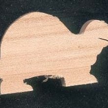 Figura de tortuga de madera maciza, hecha a mano
