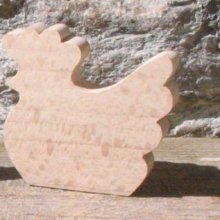 Tarjeta de mesa para gallina con tema de animal de granja hecha a mano