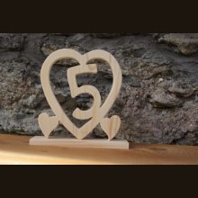 Corazón de boda de madera, 5 años de matrimonio, regalo decorativo original, hecho a mano, idea de regalo de boda de madera