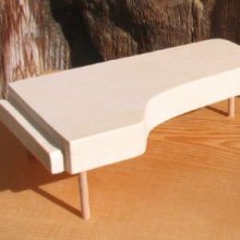 piano de cola longitud 15 cm tema de la música decoración de la boda en madera